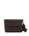 Reiss Selena - Chocolate Selena Leather Adjustable Strap Cross-body Bag In Chocolate