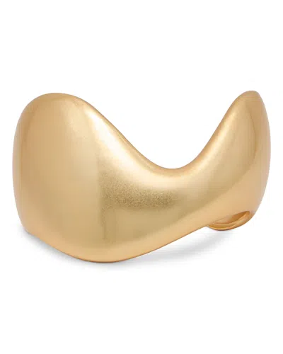 Reiss Selena Sculptural Cuff Bracelet In Gold