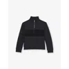 Reiss Navy Blue Selin Half-zip Stretch-jersey Sweatshirt In Blue