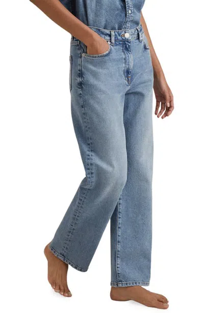 Reiss Selin High Waist Wide Leg Jeans In Multi