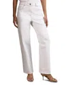 Reiss Selin Mid Rise Straight Leg Jeans In White In White