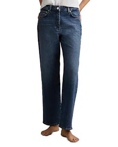 Reiss Selin Straight Jeans In Mid Blue