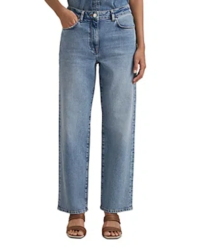 REISS SELIN STRAIGHT LEG JEANS IN LIGHT BLUE