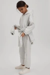 Reiss Grey 4-9 Yrs Hybrid Jersey Elasticated Hoodie In Grey