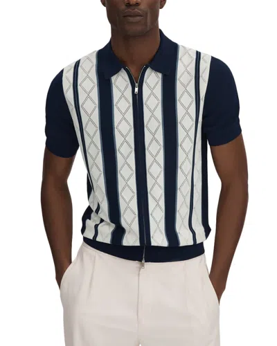 Reiss Selwood Zip Through Top In Multi