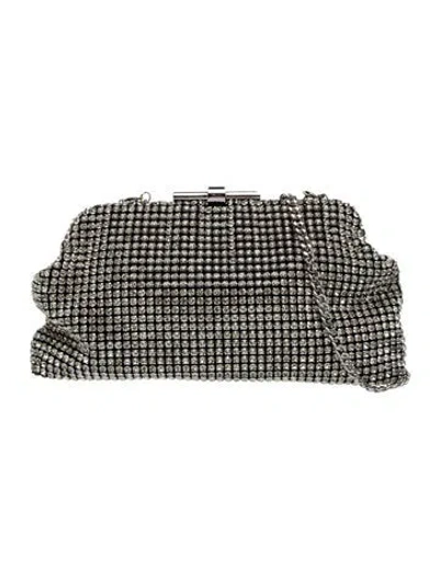 Pre-owned Reiss Sequins Minaudière W/ Tags In Silver