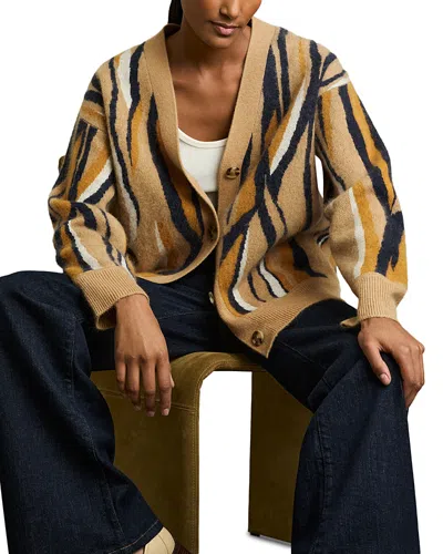 Reiss Serafina Cardigan In Camel