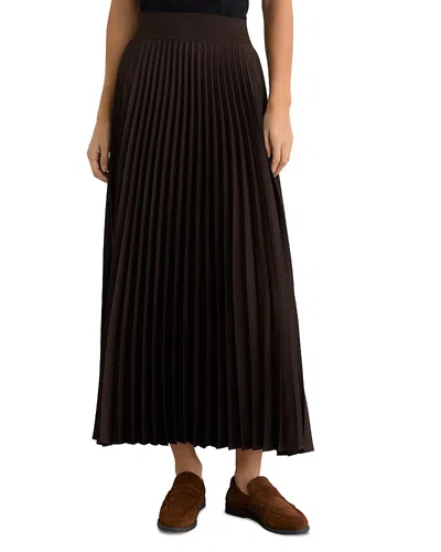 Reiss Seren Pleated Midi Skirt In Brown