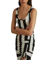 Reiss Serina Graphic Blocked Midi In Multi