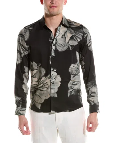 Reiss Shawn Shirt In Black