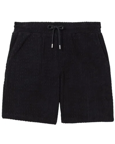 Reiss Mens Black Barber Drawstring-waist Regular-fit Stretch-jersey Shorts Xs