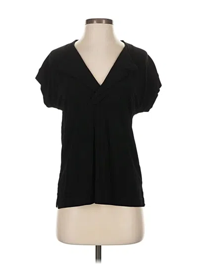Pre-owned Reiss Short Sleeve Blouse In Black