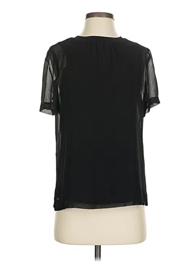 Pre-owned Reiss Short Sleeve Blouse In Black
