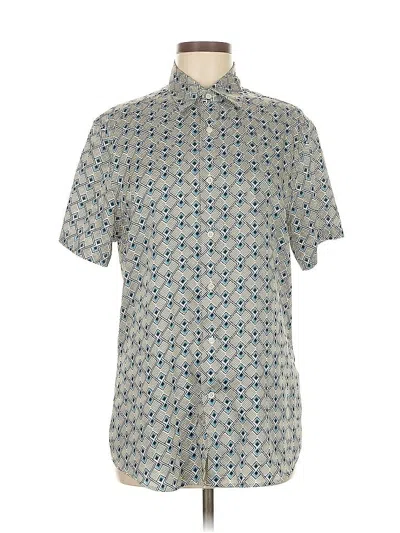 Pre-owned Reiss Short Sleeve Blouse In Blue