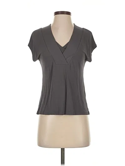 Pre-owned Reiss Short Sleeve Blouse In Gray