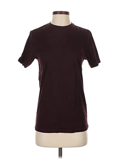 Pre-owned Reiss Short Sleeve T-shirt In Burgundy