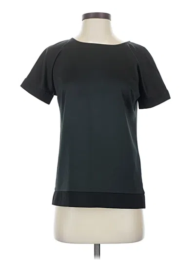 Pre-owned Reiss Short Sleeve Top Black Crew Neck Tops