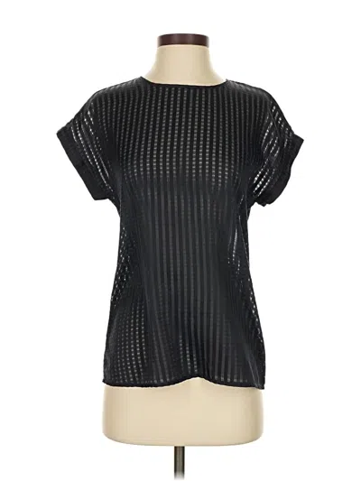 Pre-owned Reiss Short Sleeve Top Black Square Neckline Tops