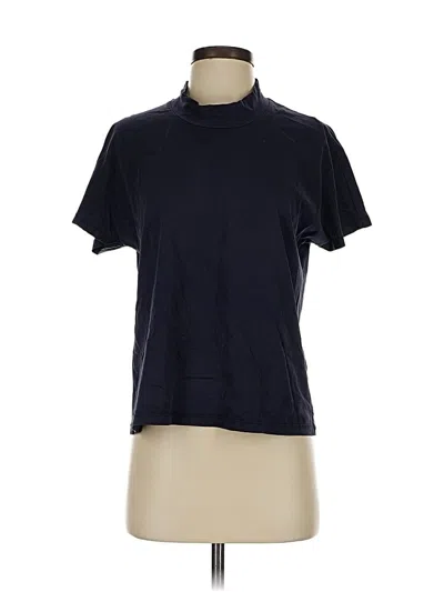 Pre-owned Reiss Short Sleeve Turtleneck In Blue