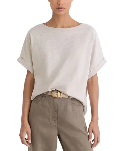 Reiss Sia Cotton Jersey Tee In White