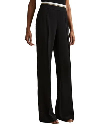 Reiss Sian Waistband Detail Trouser In Black