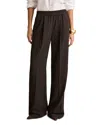 Shop Reiss Side Stripe Wide Leg Pants In Chocolate