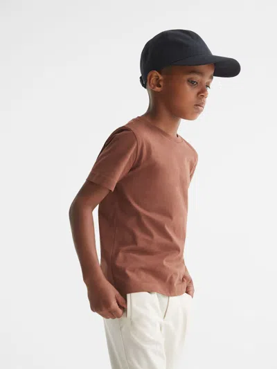 Reiss Kids' Sienna Bless 3-9 Yrs Crew Neck T-shirt In Brown