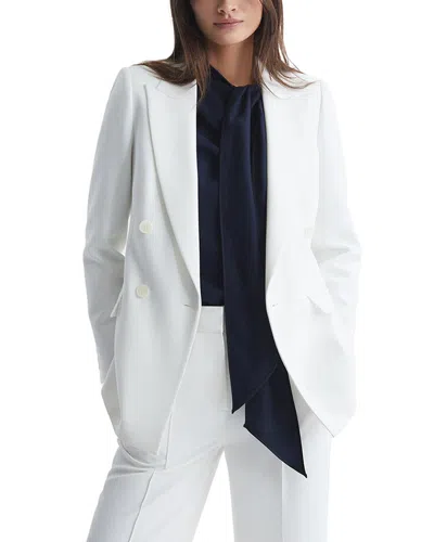 Reiss Sienna Crepe Blazer In White