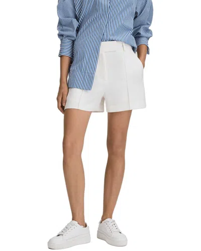 Reiss Sienna Crepe Pleated Short In White