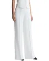 Reiss White Lillie Mid Rise Wide Leg Trousers In White