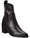 Reiss Sienna Leather Western Boot In Black
