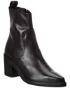 Reiss Sienna Leather Western Boot In Black