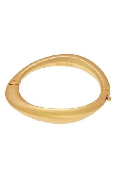 Reiss Sierra Smooth Curve Hinge Bracelet In Gold