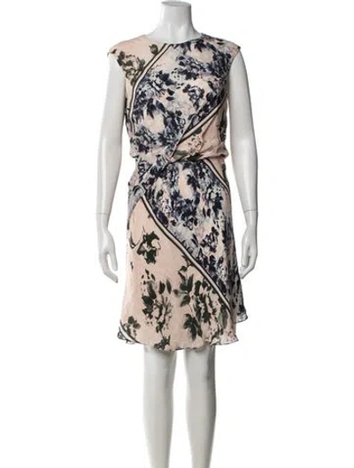 Pre-owned Reiss Silk Knee-length Dress In Multicolor