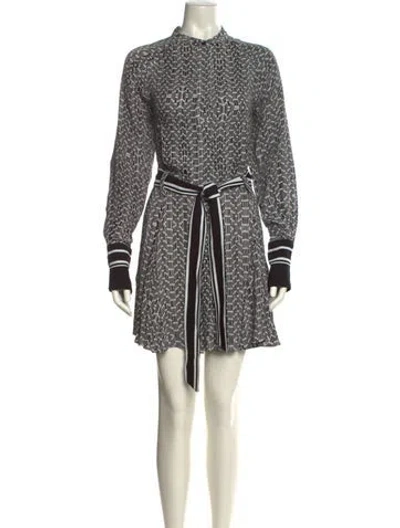 Pre-owned Reiss Silk Mini Dress In Black