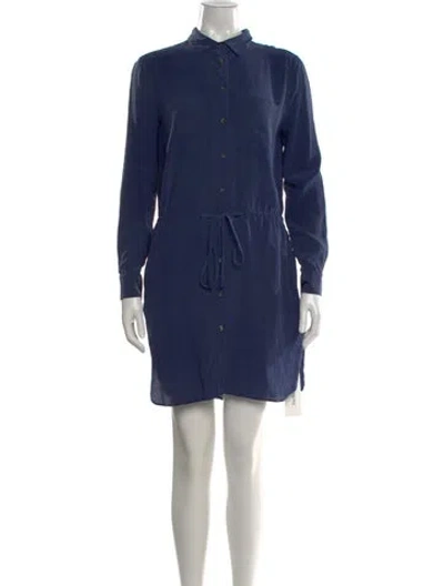 Pre-owned Reiss Silk Mini Dress In Blue