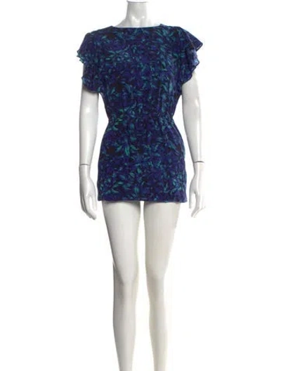 Pre-owned Reiss Silk Mini Dress In Blue