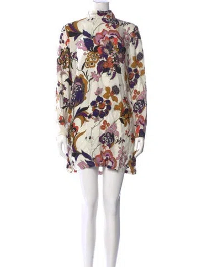 Pre-owned Reiss Silk Mini Dress In Multi