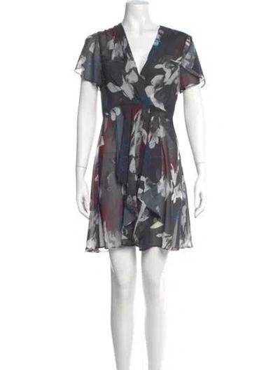 Pre-owned Reiss Silk Mini Dress In Multi
