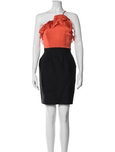 Pre-owned Reiss Silk Mini Dress In Multi