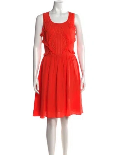 Pre-owned Reiss Silk Mini Dress In Orange