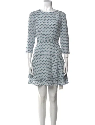 Pre-owned Reiss Silk Mini Dress W/ Tags In Blue