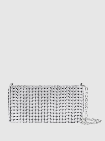 Reiss Silver Beaded Removable Strap Shoulder Bag