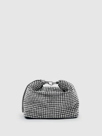Reiss Silver Crystal Bracelet Pouch Bag