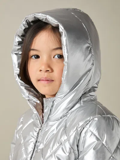 Reiss Silver Jan 9-13 Yrs Quilted Coat