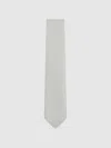 Reiss Silver Silk Polka Dot Tie