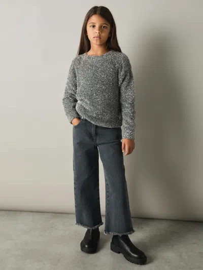 Reiss Silver Theadora 9-13 Yrs Tinsel-yarn Jumper