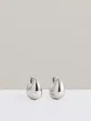 Reiss Silver Tone Curve Scoop Earrings In Silver