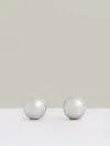 Reiss Silver Tone Polished Ball Huggie Earrings