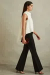 Reiss Ivory Split Back Cowl Neck Top